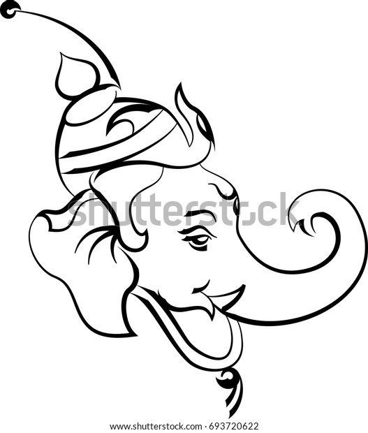 Ganesha Lord Wisdom Vector Illustration Stock Vector (Royalty Free ...