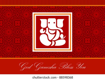 Ganesha Sign Decorative Greeting (EPS10 Vector)