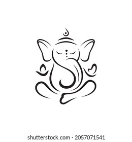 Ganesha Vector icon design illustration Template