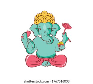a Ganesha vector illustration design 