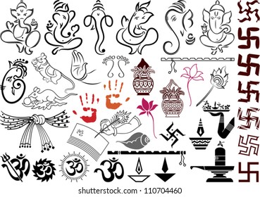 Ganesha with wedding symbols