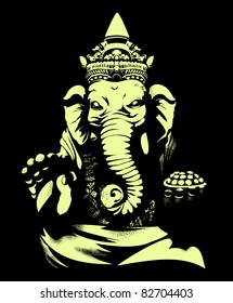 Ganesh's with his broken tusk