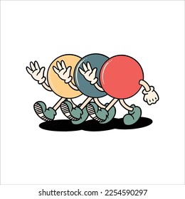 gang ball cartoon vector design