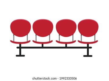 Gang Chair Color Red Stock Vector (Royalty Free) 1992333506 | Shutterstock