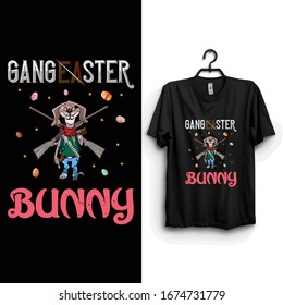 Gang Easter bunny funny t shirt design template .funny Easter day all purpose t shirt for man . women and children  