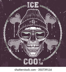 gang skull tee graphic