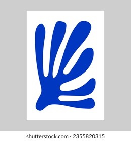 Ganges silhouette posters inspired by Matisse. Modern minimalist wall decoration art. Colorful vector illustration, interior decoration
