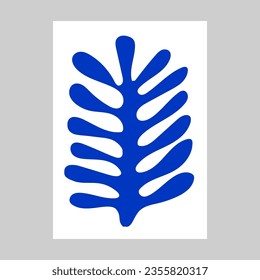 Ganges silhouette posters inspired by Matisse. Modern minimalist wall decoration art. Colorful vector illustration, interior decoration