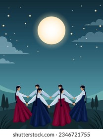 Ganggangsullae, is an ancient Korean dance that was first used to bring about a bountiful harvest 