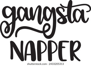 Gangsta napper, merry christmas, santa, christmas holiday, vector illustration file