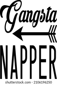 gangsta napper tshirt design vector