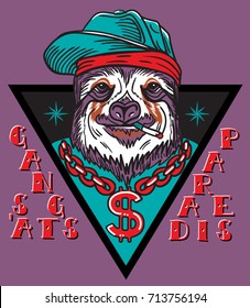 gangsta sloth in triangle