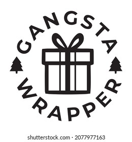 logo de gangsta envoltura citas inspiradoras diseño de letras tipográficas