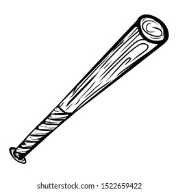 gangster baseball bat vector icon 