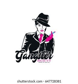 Gangster Beauty Logo Vector