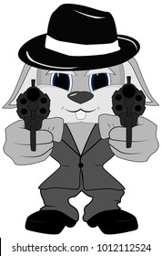 Gangster Bunny With Guns