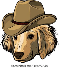 gangster dog with fedora hat vector illustration