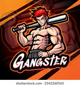 Gangster esport mascote design logotipo