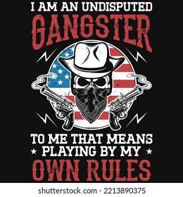 Gangster graphic tshirt design vector design 