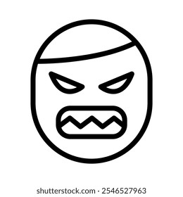 Gangster icon in thin line style vector illustration graphic design