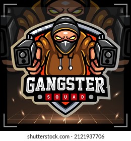 Gangster mascot. esport logo design