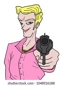 gangster pointing draw