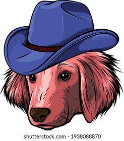 gangster puppy dog with elegant hat vector illustration