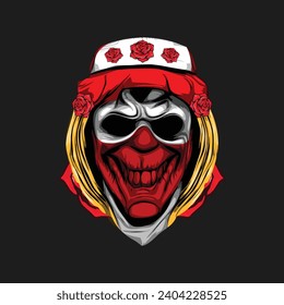 Gangster-Schädel und Joker-Clowns: T-Shirt-Designs mit Ketten, Tattoos 
und Partymasken - von Halloween und der Kriminalität inspiriertes Kleiarel