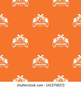 Gangsters pattern vector orange for any web design best