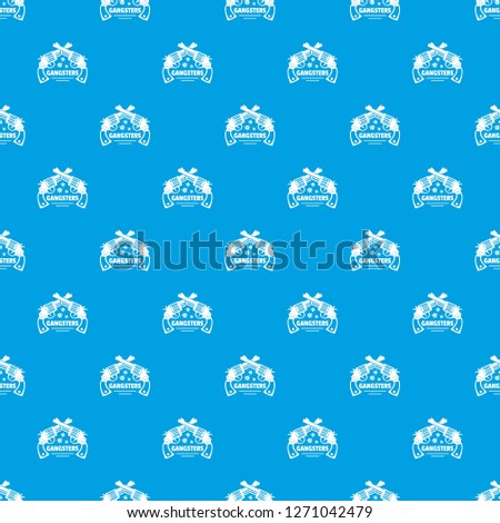 Gangsters pattern vector seamless blue repeat for any use