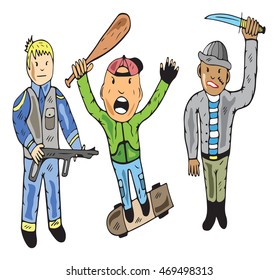 gangsters vector illustration