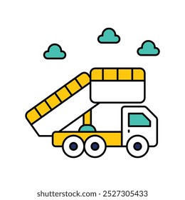 Icono de la pasarela con el fondo blanco Vector Ilustración de stock