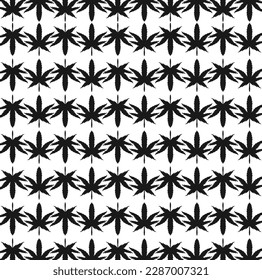 Ganja cannabis marihuana pattern vector illustrations