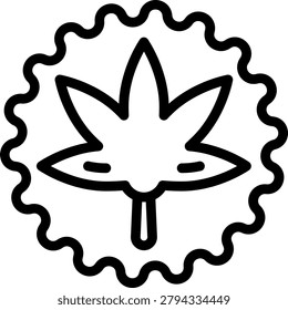 Ganja Glow Vector Design Icon Style