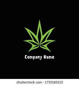 ganja leaf vectore design concept