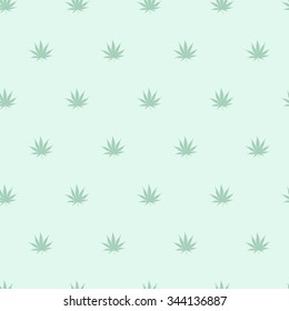 Ganja Marijuana Weed Seamless Pattern Vector