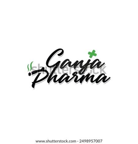 Ganja Pharma logo icon vector template