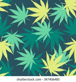 Patrón vectorial sin mar de marihuana en Ganja