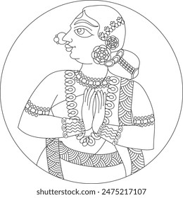 Ganjifa old tradition of playing cards. Ganjifa drawings are afolk art form from India, Maharashtra. Drawings are mostly of society, gods, and goddesses from Hindu mythology.