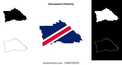 Gannawarra (Victoria) Outline-Kartenset