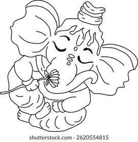Póster de ilustración de diseño de Vector Ganpati 