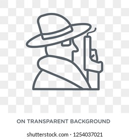 Ganster icon. Trendy flat vector Ganster icon on transparent background from Luxury collection. High quality filled Ganster symbol use for web and mobile