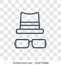 Ganster icon. Trendy linear Ganster logo concept on transparent background from Luxury collection