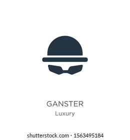 Ganster icon vector. Trendy flat ganster icon from luxury collection isolated on white background. Vector illustration can be used for web and mobile graphic design, logo, eps10