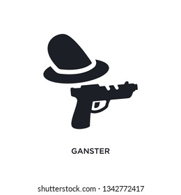 ganster isolated icon. simple element illustration from luxury concept icons. ganster editable logo sign symbol design on white background. can be use for web and mobile