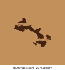 Gansu Map - World Map International vector template. China region silhouette vector illustration