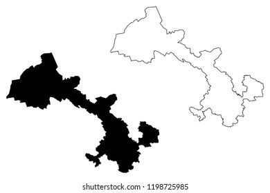 Gansu Province (Administrative divisions of China, China, People's Republic of China, PRC) map vector illustration, scribble sketch Gansu map