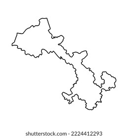 Gansu province map, administrative divisions of China. Vector illustration.