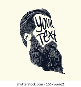 Gantleman beard vector illustration design