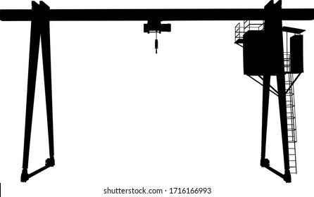 Gantry crane vector illustration on white background